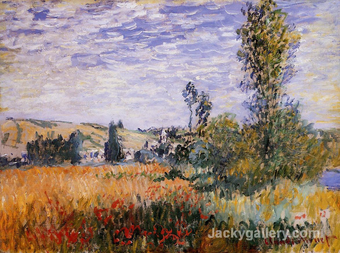 Landscape at Vetheuil by Claude Monet paintings reproduction